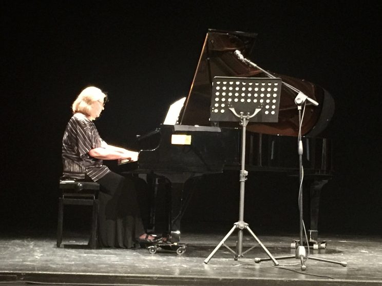 Eila Tarasti playing music by Helvi Leiviskä at Apollo Theater, Syros