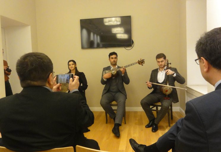 Mugham musicians from Baku Conservatory performing at a pre-Novruz fest